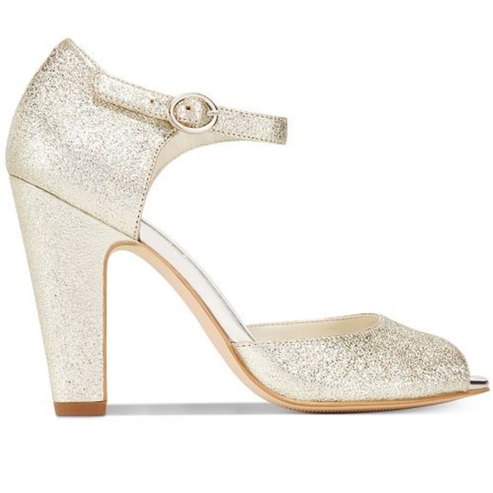 ANNE KLEIN Gold Heels Sexy Comfy Sz 6